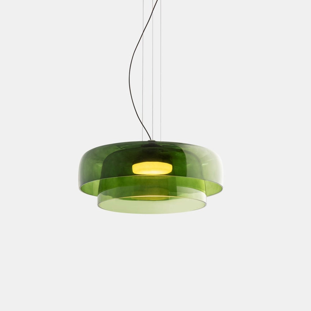 Hanging lamp made of Norwegian glass