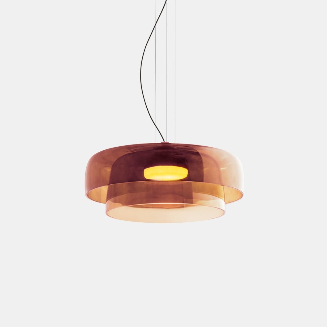 Hanging lamp made of Norwegian glass