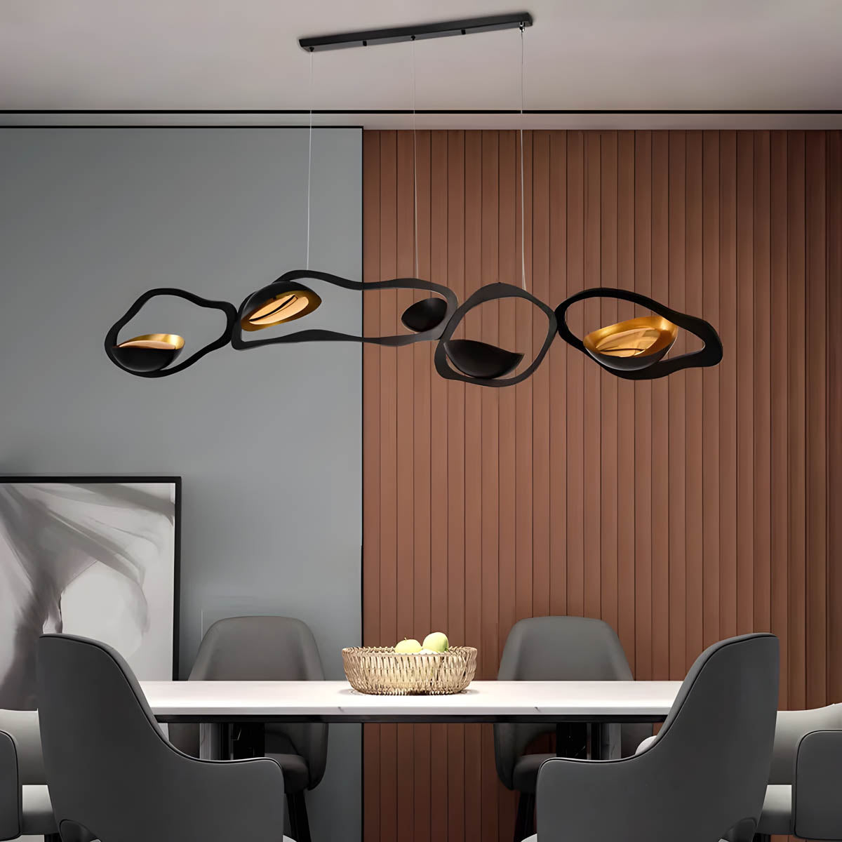 TORRA Modern Pendant Lamp LED Ceiling Light | Alloy Sculptural Design | Adjustable 150cm Cable | Dimmable Option