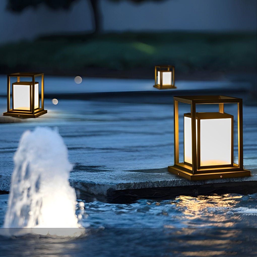 Solar LED Post Light Lumosolar Waterproof | Stainless Steel Outdoor Garden Lamp | IP65 | Warm White 3000K | Wired or Solar Powered