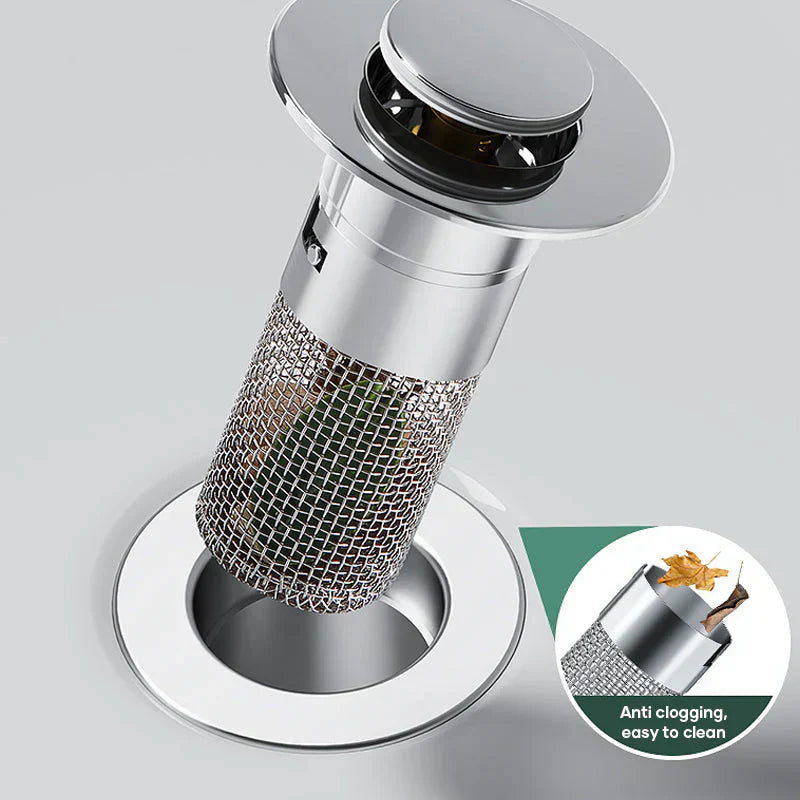 Drain strainer for shower and sink | Hair strainer made of stainless steel | StoppFix