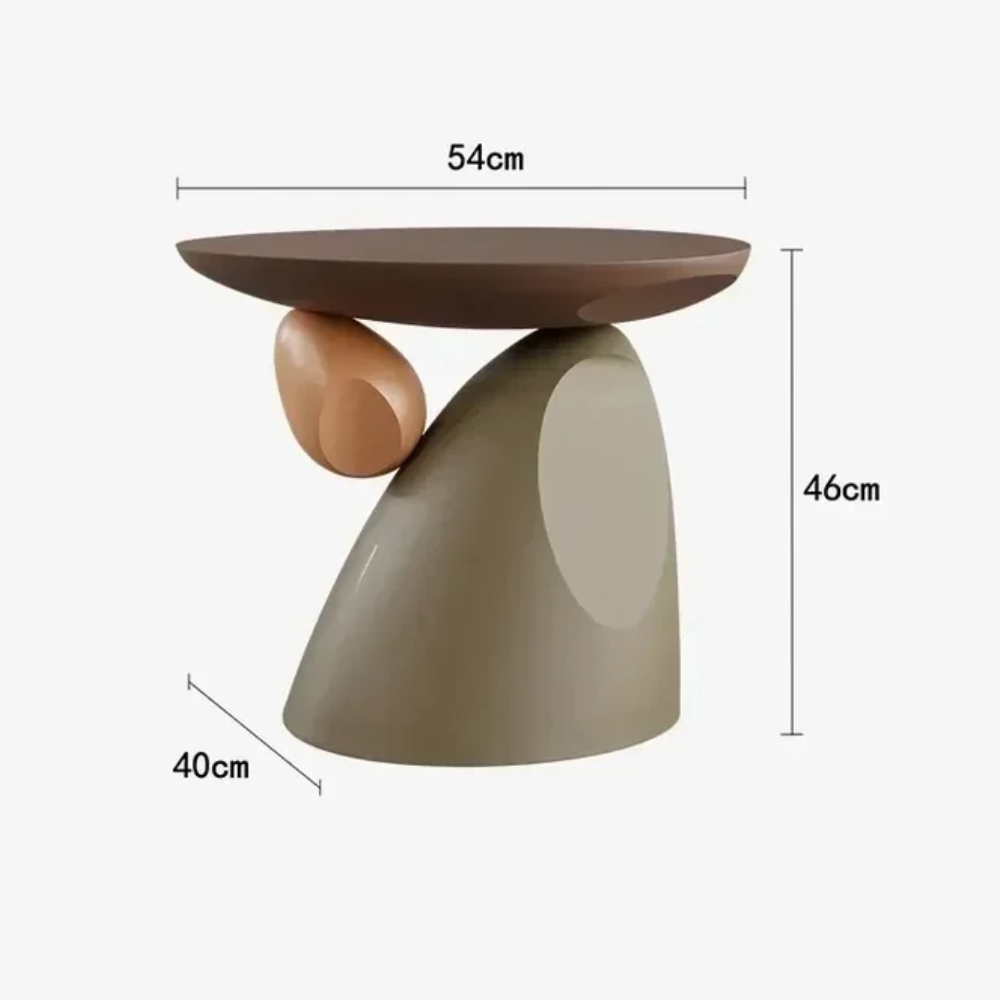 Alvèran Luxury Side Table with Storage | Modern Cream Accent Table for Living Room