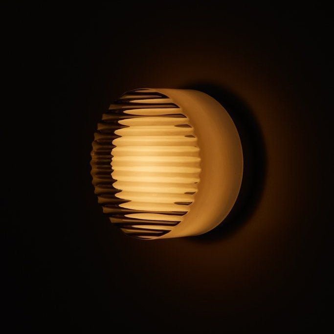 Modern Round LED Wall Lamp Indoor & Outdoor | Up Down Ambient Light | Acrylic Aluminum | Waterproof Compact Wall Sconce