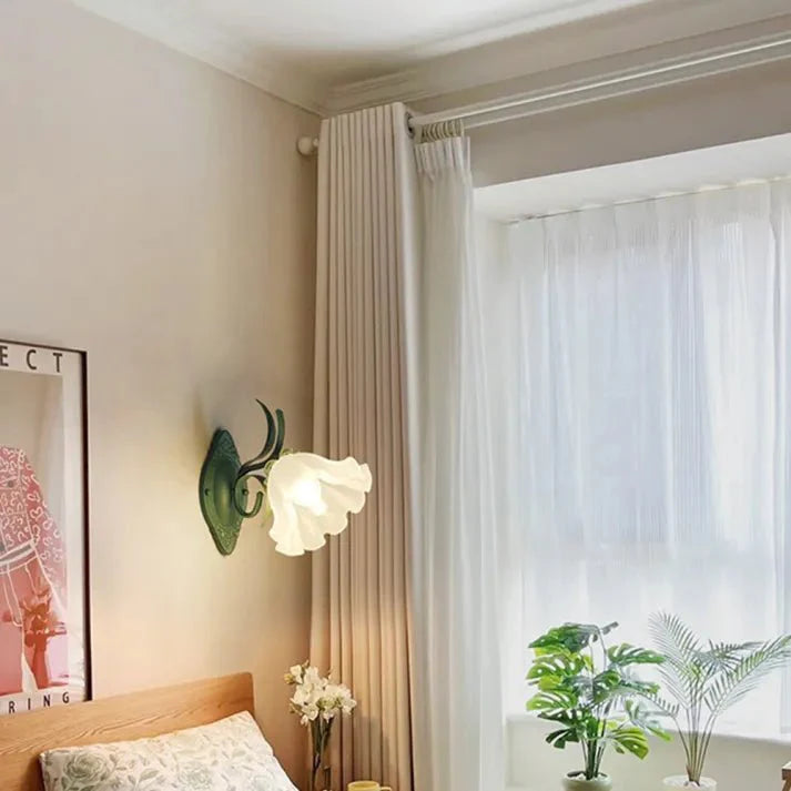 Lily of the Valley Flower Wall Lamp | Floral Design | E27 Socket | Iron Acrylic | Decorative Ambient Lighting for Bedroom and Living Room
