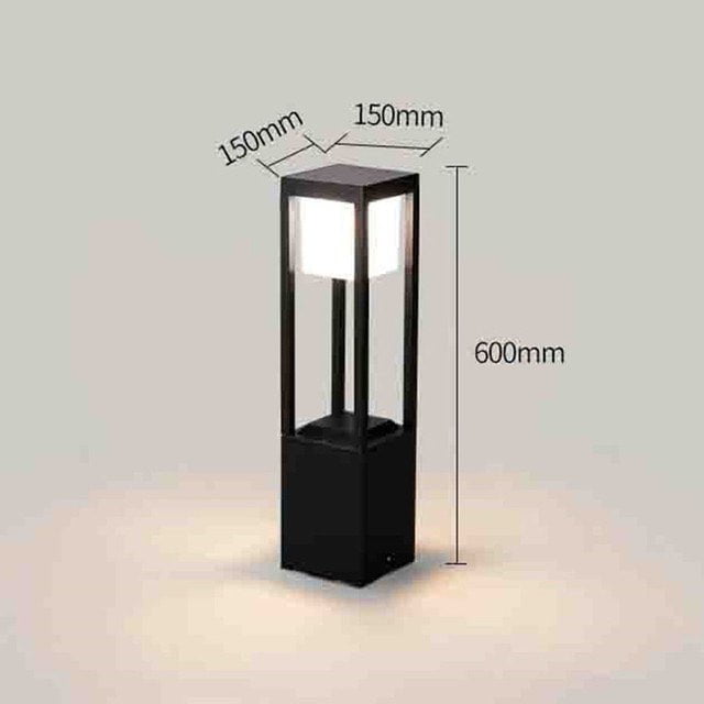 Nimbus Cube Solar Outdoor Lamp 60cm | Modern LED Garden Light | Aluminum Waterproof IP54 | Warm White Path Terrace Lighting