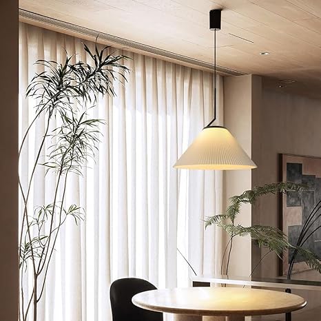 Nordic Pleated Cream Pendant Lamp