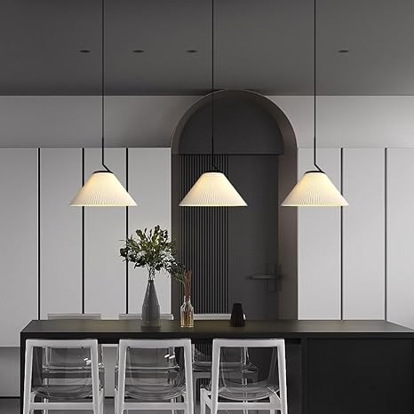 Nordic Pleated Cream Pendant Lamp