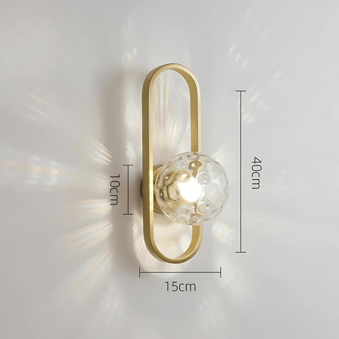 Camille Wall Lamp | Modern LED Glass Sconce | Metal & Matte Glass Lighting | E27 Included | Bedroom Staircase Living Room Decor