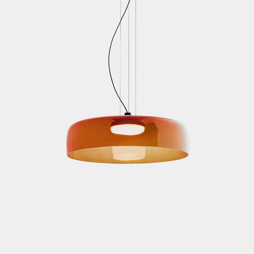 Hanging lamp made of Norwegian glass