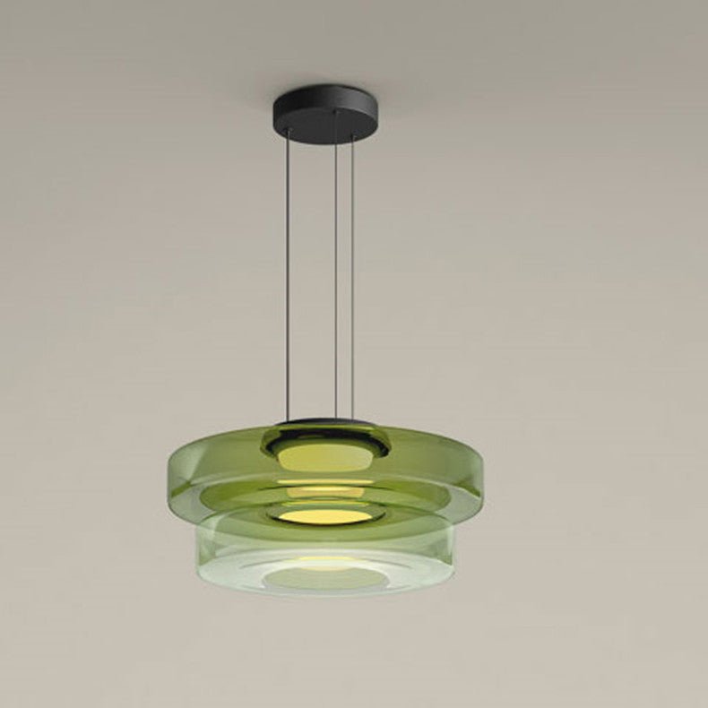 Glass Pendant Lamps in Bauhaus Style