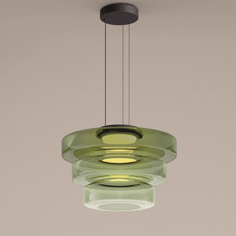 Glass Pendant Lamps in Bauhaus Style