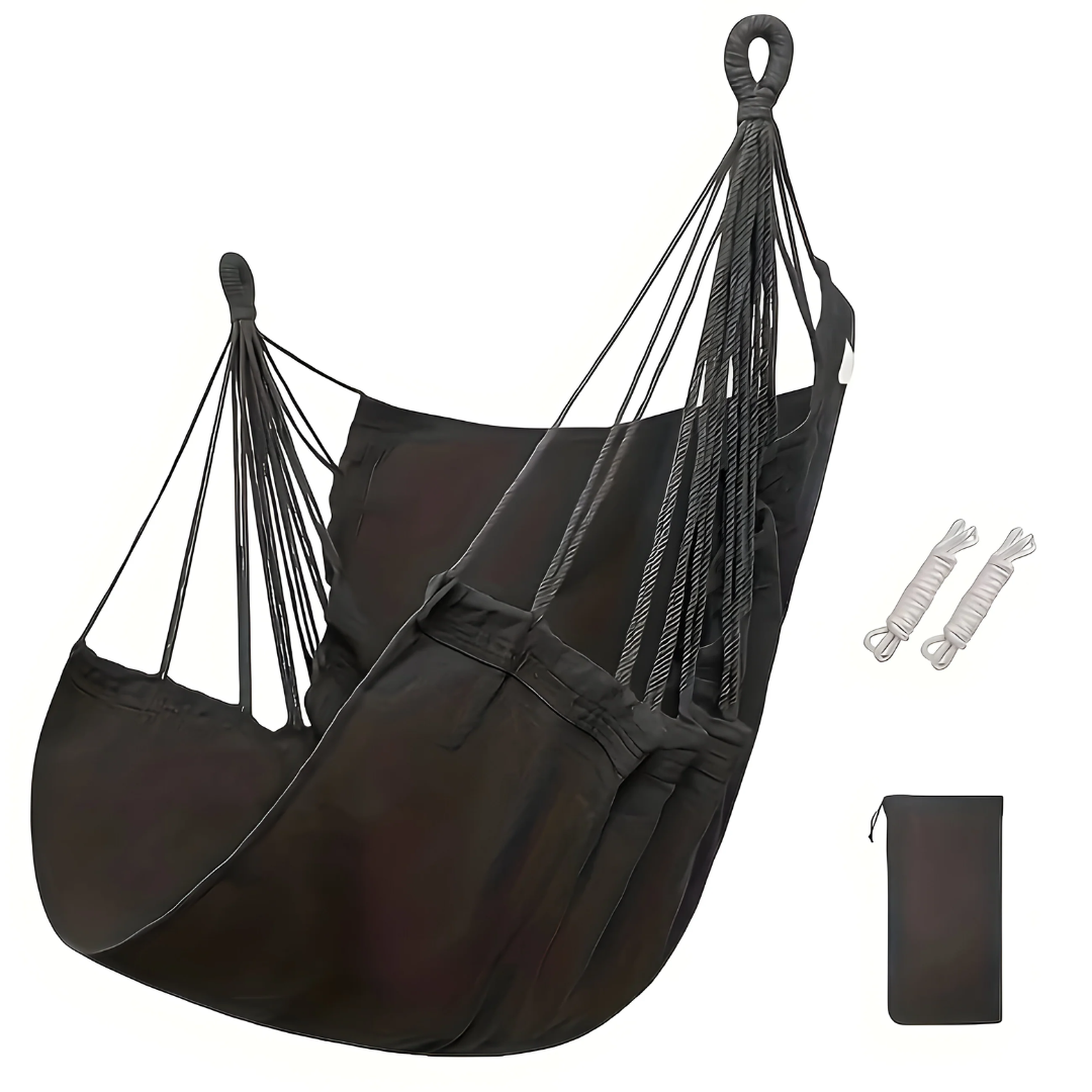 Comfortable Hammock for Garden Balcony Relaxation | Durable Polyester Cotton | 150 kg Capacity | Indoor Outdoor Use