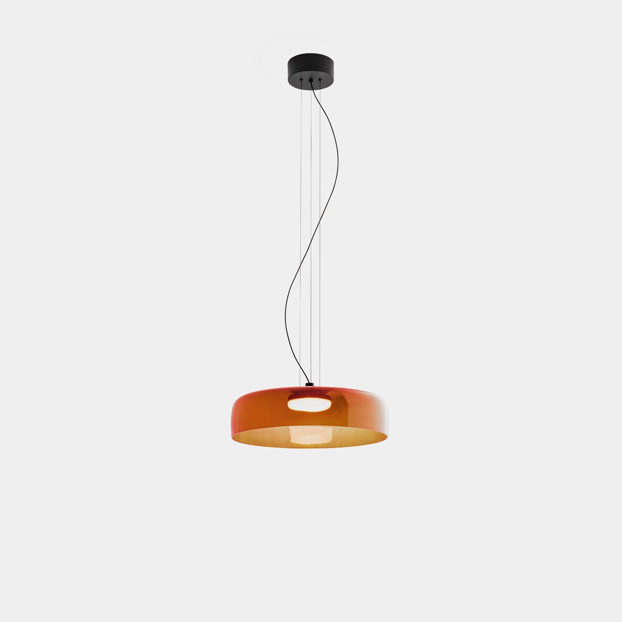 Hanging lamp made of Norwegian glass