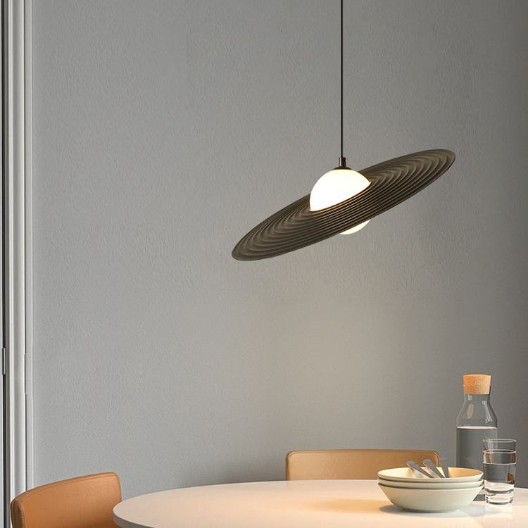 Postmodern Pendant Lamp Flying Saucer Ceiling Light | Minimalist PE Shade Design | G9 Lighting | Bedroom Dining Interior Fixture