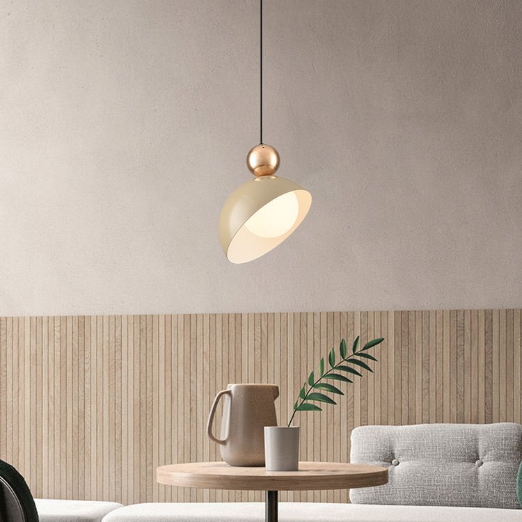 Adjustable Metal Pendant Lamp | Iron & Glass LED Ceiling Light | Modern Dining & Living Room Lighting