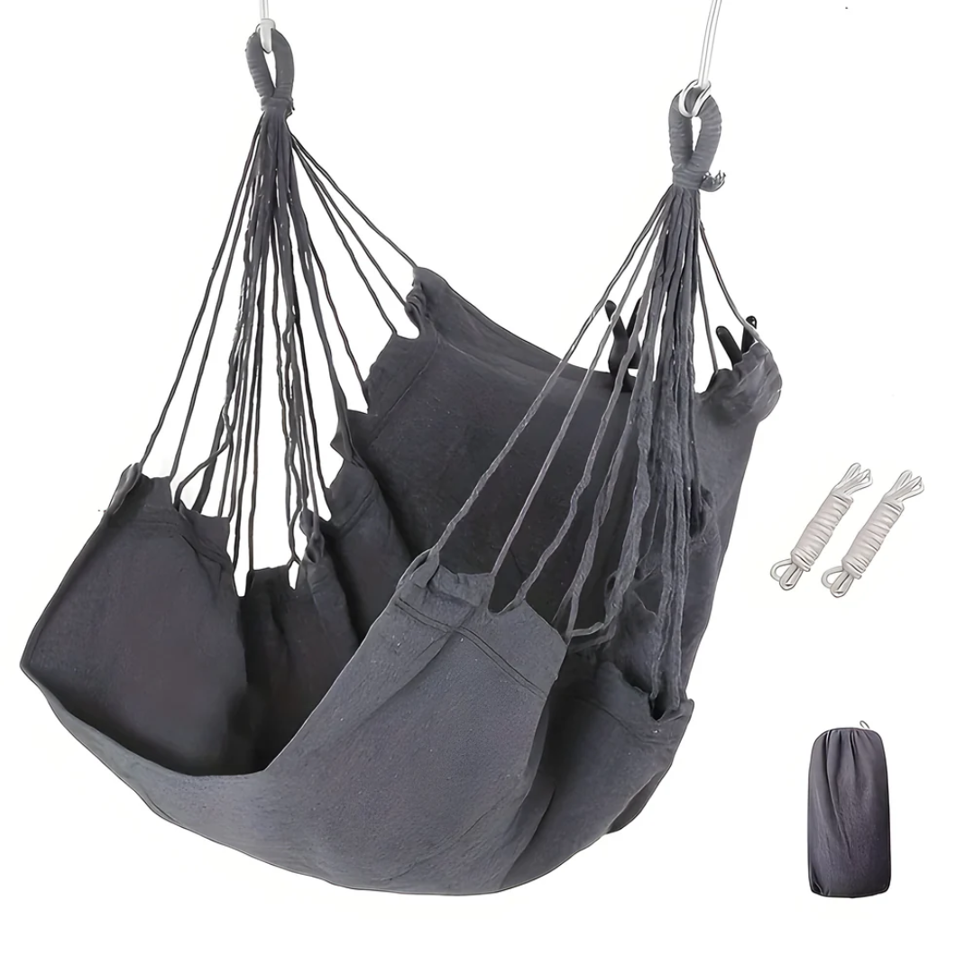Comfortable Hammock for Garden Balcony Relaxation | Durable Polyester Cotton | 150 kg Capacity | Indoor Outdoor Use