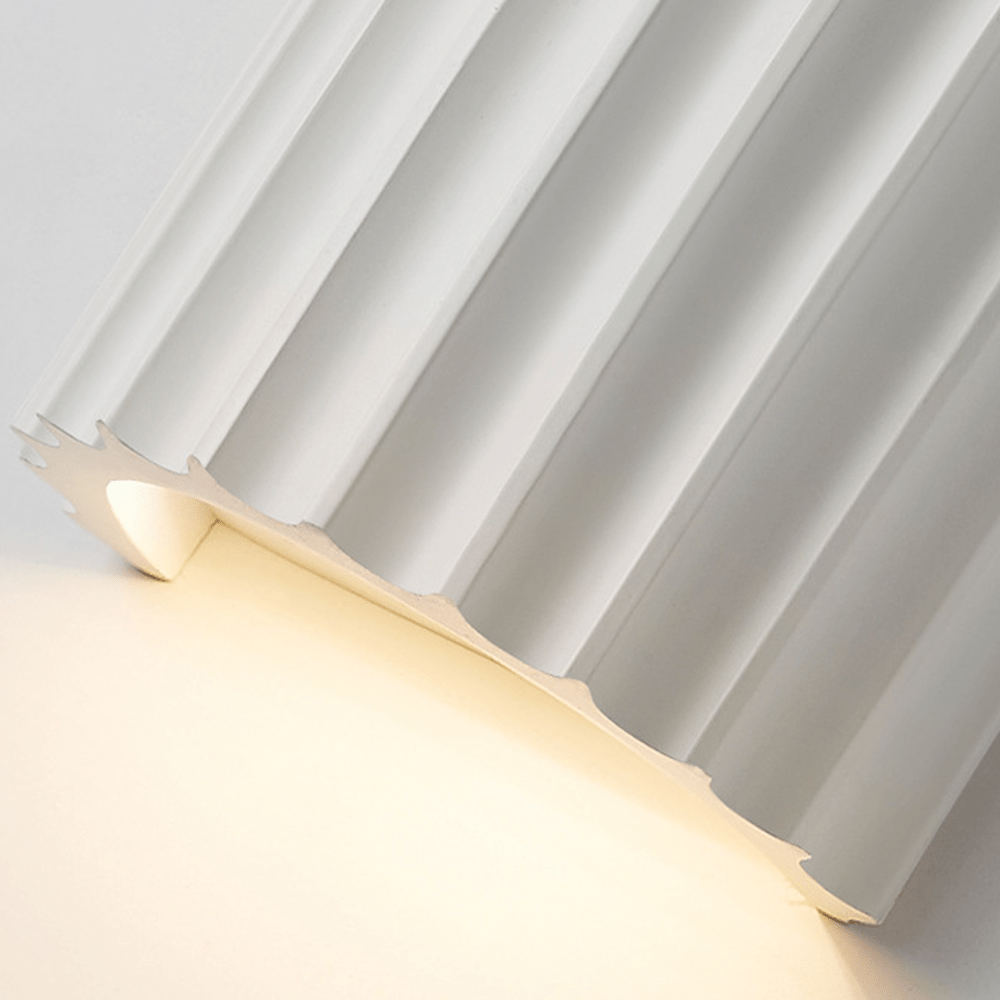 Modern Half-Round Resin Wall Lamp for Living Room | Up & Down Lighting | G9 Dual Light Fixture | Contemporary Indoor Wall Sconce
