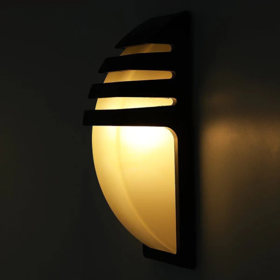 Zymor Outdoor Wall Lamp with Motion Sensor | LED IP65 Waterproof Security Light | Modern Black