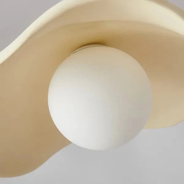 Wabi Sabi Lotus Leaf Pendant Lamp Organic Dining Design | G9 Bulb Base | Metal & Resin | Minimalist Ambient Lighting