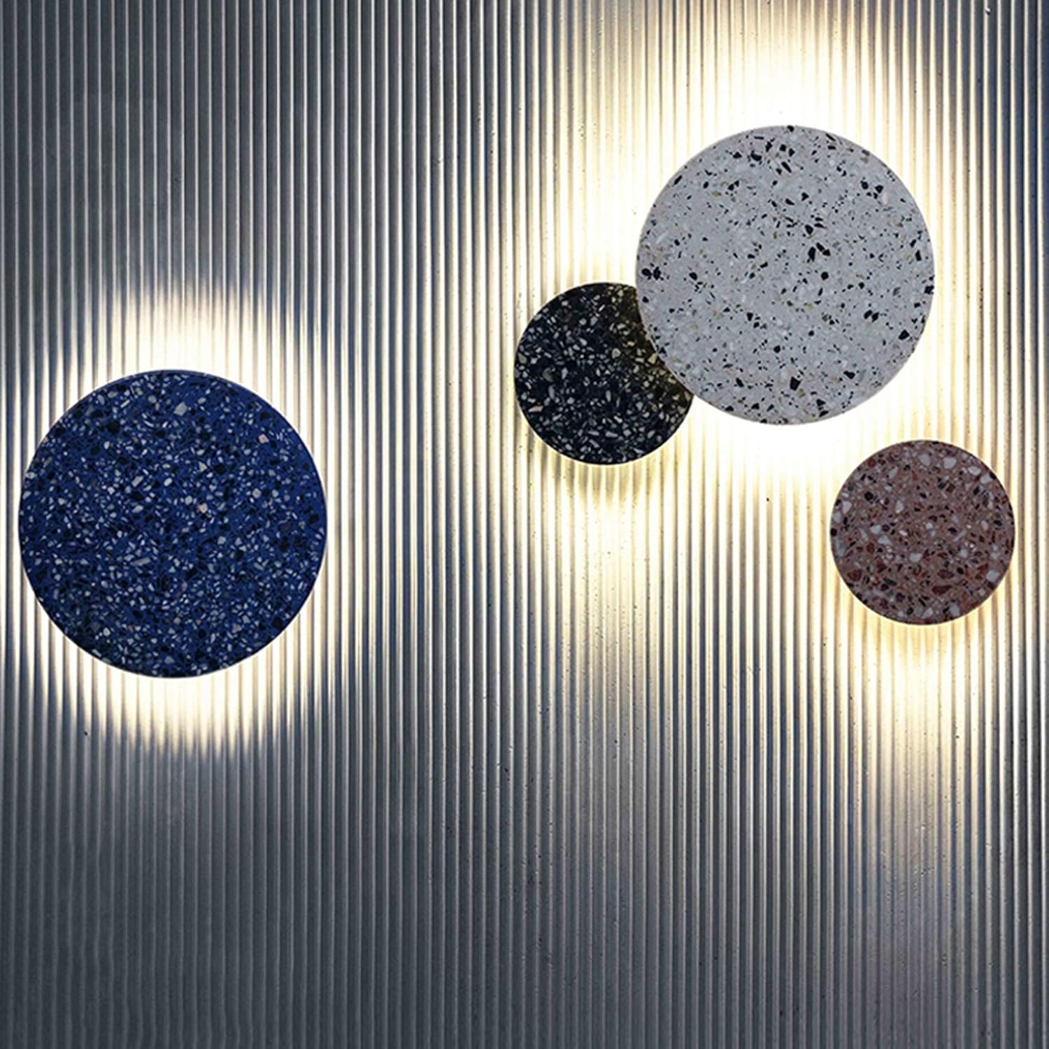 Scandinavian Terrazzo Wall Lamp for Hallway & Staircase | Minimalist Marble Corridor Light | LED Wall Sconce | 18–25cm