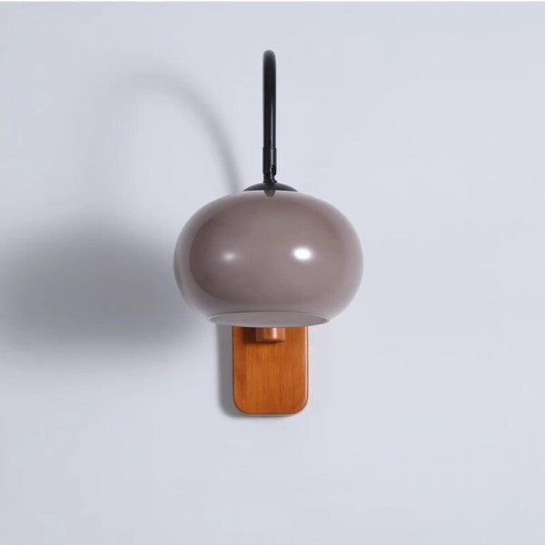 Bauhaus Persimmon Glass Wall Lamp Rotatable | E27 Wall Light Fixture | Modern Adjustable Lighting | 18 cm Decorative Lamp