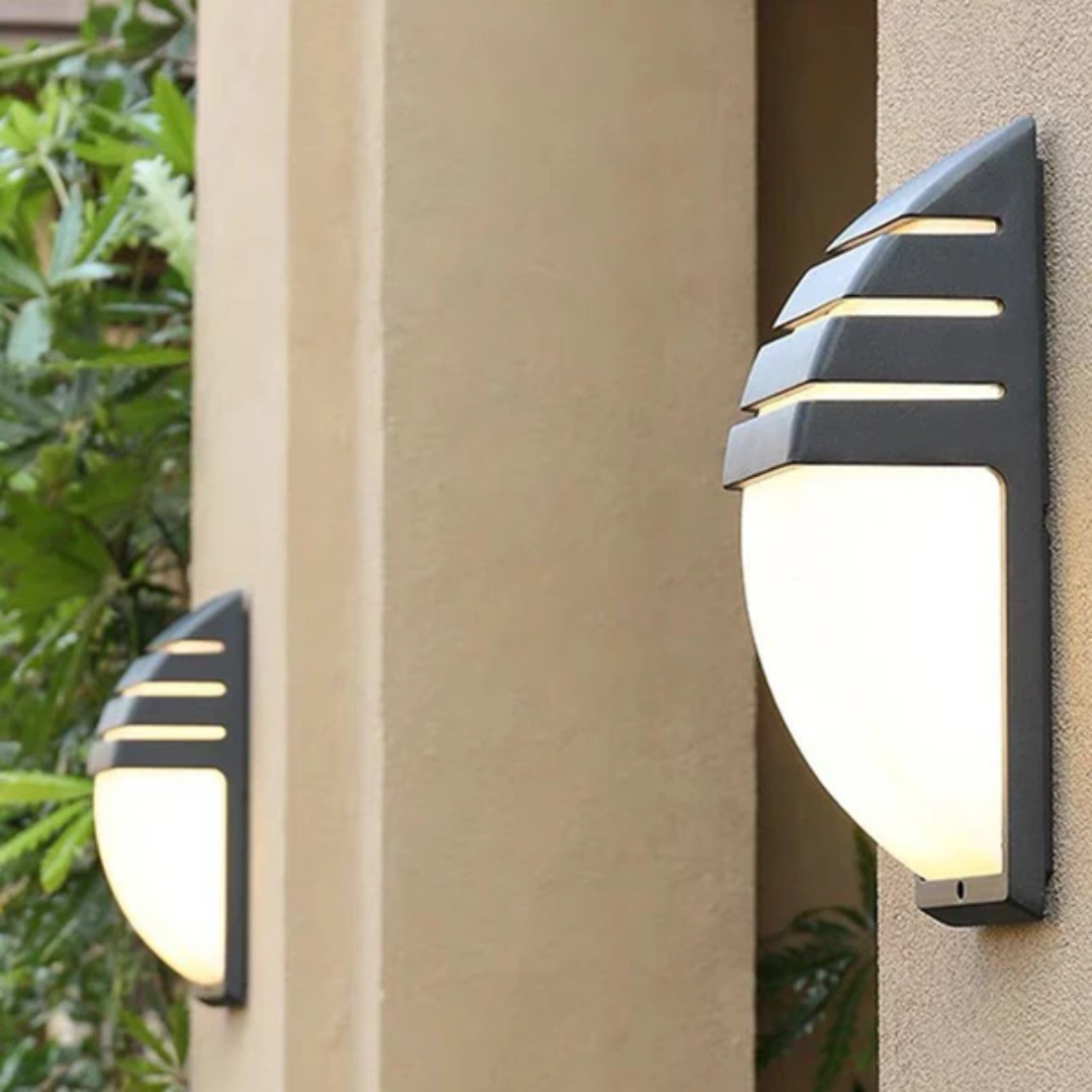 Zymor Outdoor Wall Lamp with Motion Sensor | LED IP65 Waterproof Security Light | Modern Black