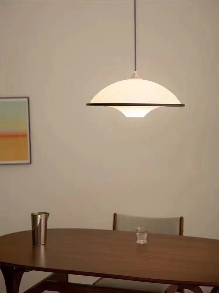 Modern UFO Pendant Lamp Minimalist Ceiling Light | Acrylic & Metal | E26 E27 LED Compatible | Adjustable Hanging Light