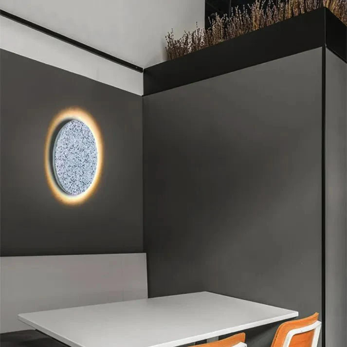 Scandinavian Terrazzo Wall Lamp for Hallway & Staircase | Minimalist Marble Corridor Light | LED Wall Sconce | 18–25cm