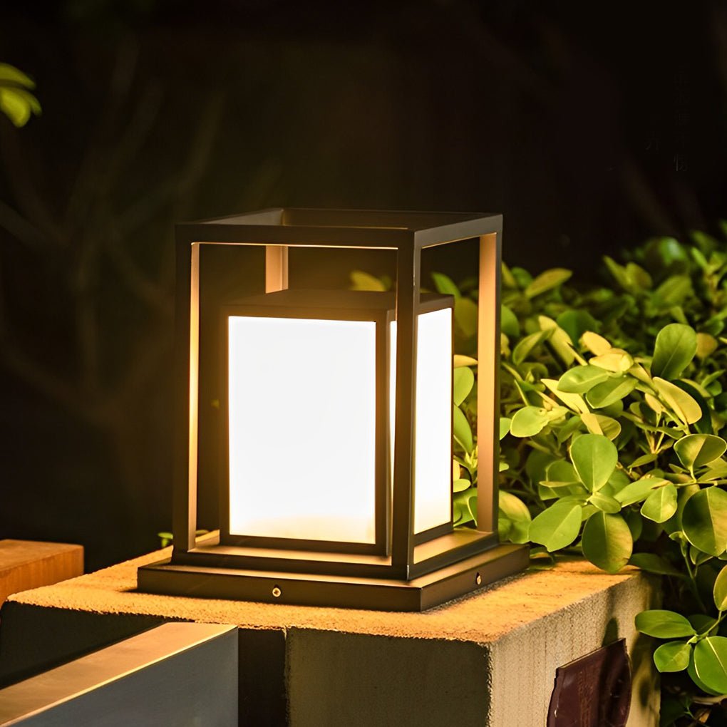 Solar LED Post Light Lumosolar Waterproof | Stainless Steel Outdoor Garden Lamp | IP65 | Warm White 3000K | Wired or Solar Powered