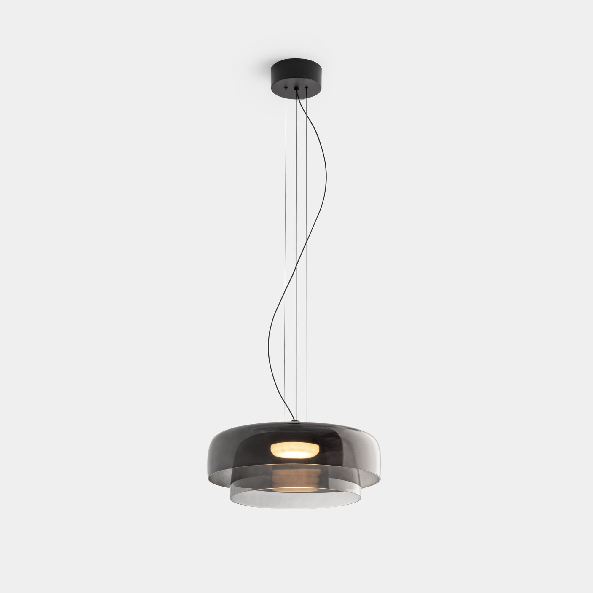 Hanging lamp made of Norwegian glass