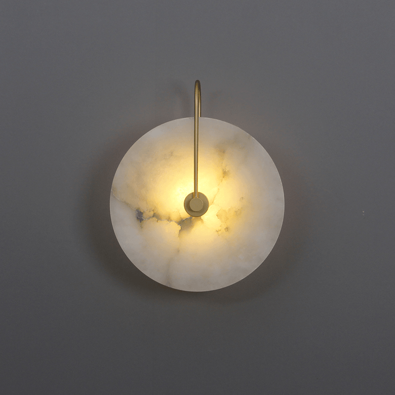 Alabaster LED Wall Lamp | Organic Stone-Inspired Sconce | Warm to Cool Adjustable Light | Bedroom Hallway Living Room