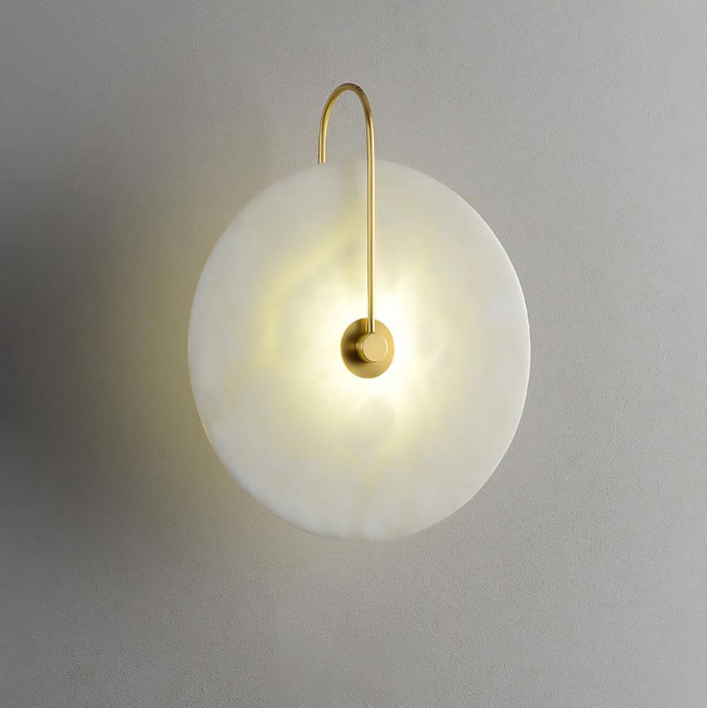Alabaster LED Wall Lamp | Organic Stone-Inspired Sconce | Warm to Cool Adjustable Light | Bedroom Hallway Living Room
