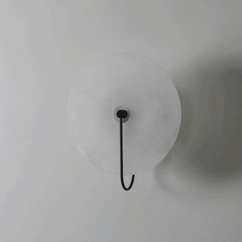 Alabaster LED Wall Lamp | Organic Stone-Inspired Sconce | Warm to Cool Adjustable Light | Bedroom Hallway Living Room