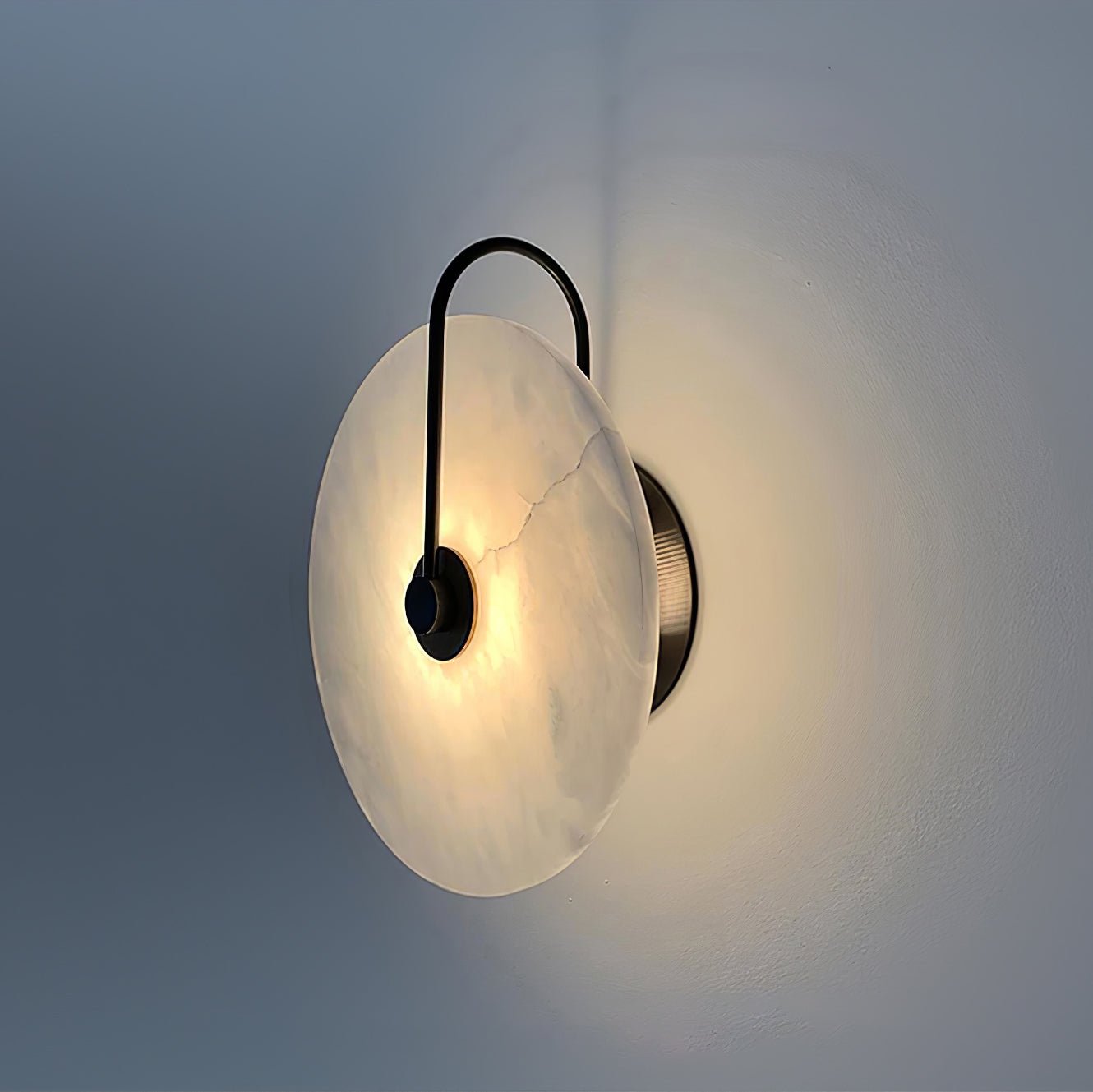 Alabaster LED Wall Lamp | Organic Stone-Inspired Sconce | Warm to Cool Adjustable Light | Bedroom Hallway Living Room
