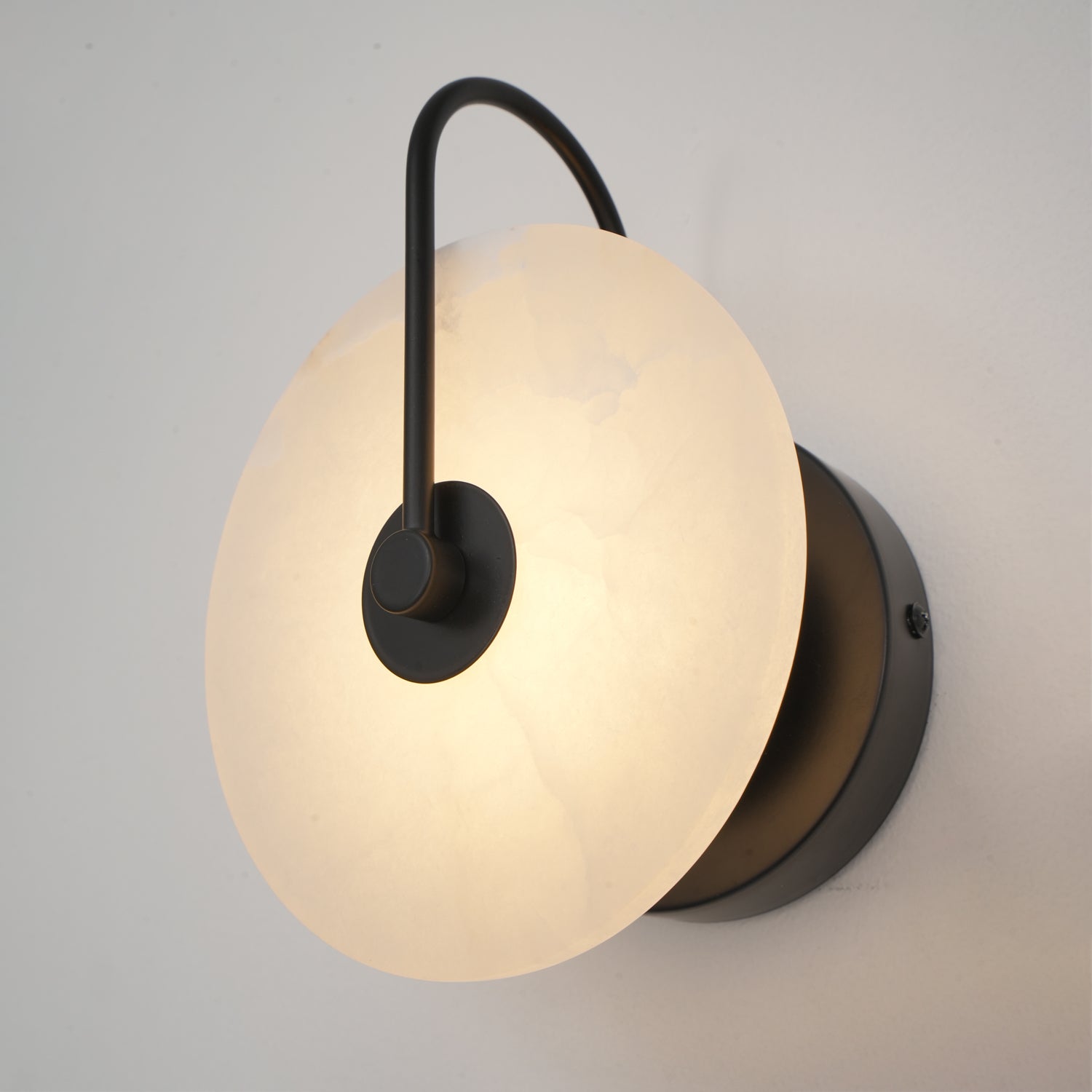 Alabaster LED Wall Lamp | Organic Stone-Inspired Sconce | Warm to Cool Adjustable Light | Bedroom Hallway Living Room