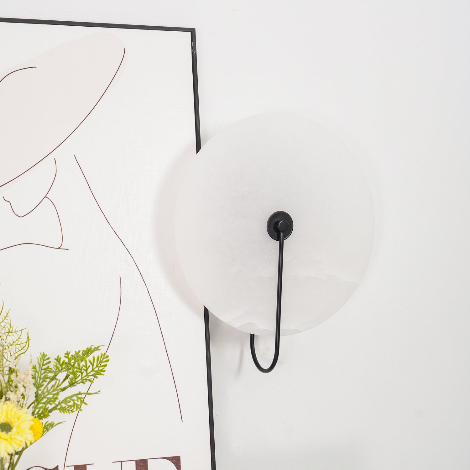 Alabaster LED Wall Lamp | Organic Stone-Inspired Sconce | Warm to Cool Adjustable Light | Bedroom Hallway Living Room