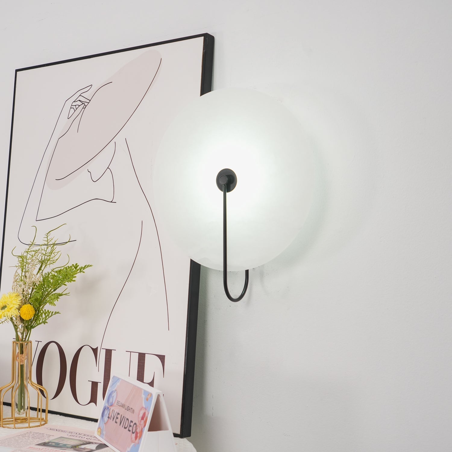Alabaster LED Wall Lamp | Organic Stone-Inspired Sconce | Warm to Cool Adjustable Light | Bedroom Hallway Living Room
