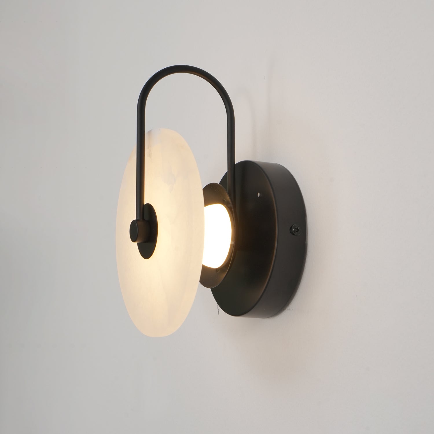 Alabaster LED Wall Lamp | Organic Stone-Inspired Sconce | Warm to Cool Adjustable Light | Bedroom Hallway Living Room
