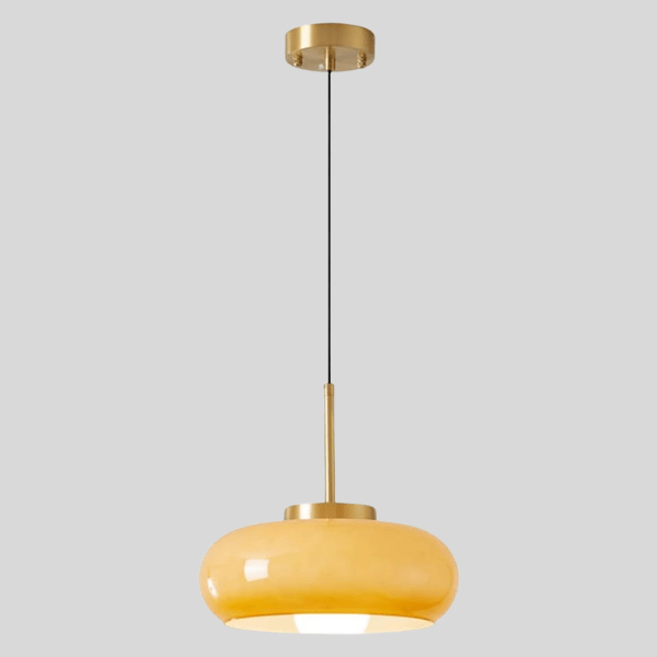 Modern Copper Glass Chandelier Ceiling Light | Solid H65 Copper Frame | E27 Socket Pendant Lamp | Vintage Luxury Lighting | 27.5cm