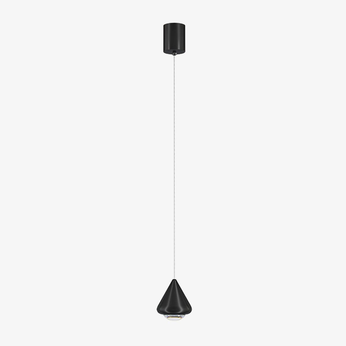 Modern LED Pendant Light for Dining Room & Kitchen Island | Glossy Geometric Designer Ceiling Lamp | Minimalist Hanging Light | Black, White or Chrome Finish
