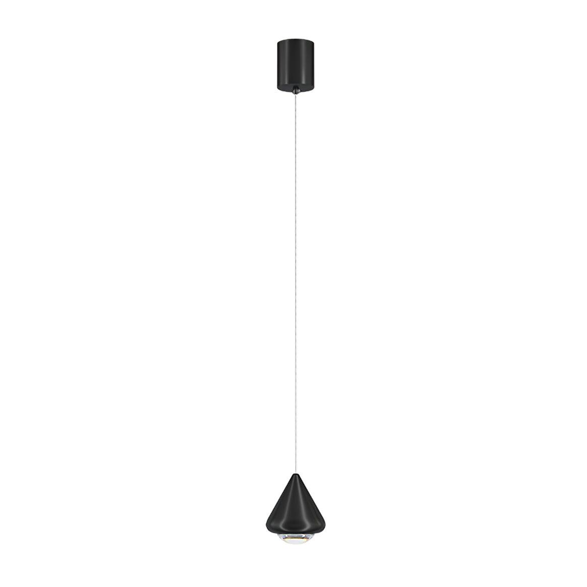 Modern LED Pendant Light for Dining Room & Kitchen Island | Glossy Geometric Designer Ceiling Lamp | Minimalist Hanging Light | Black, White or Chrome Finish