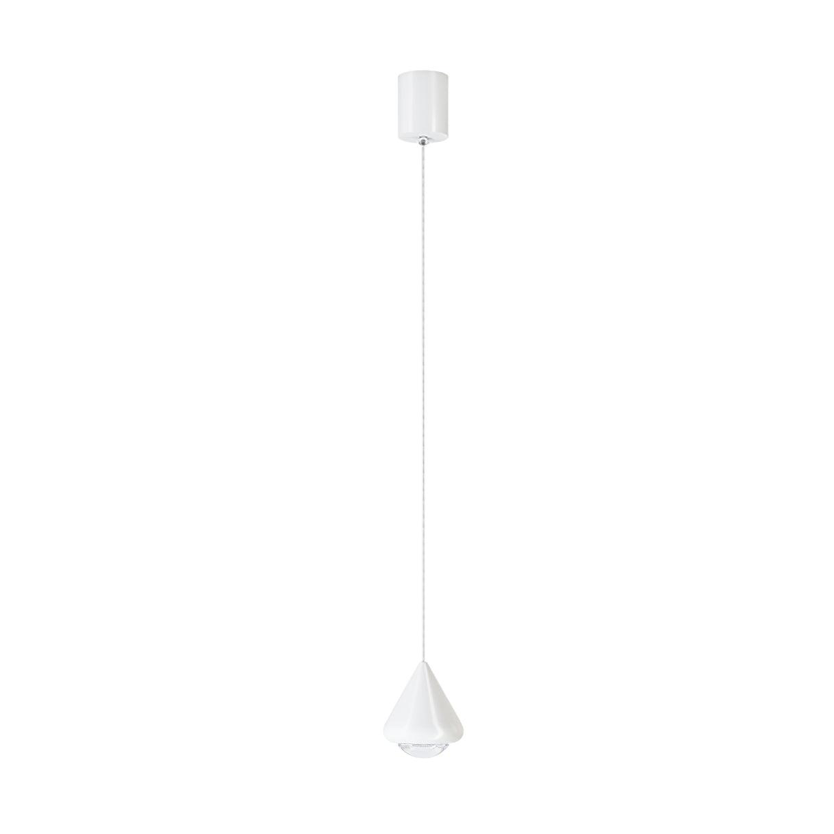 Modern LED Pendant Light for Dining Room & Kitchen Island | Glossy Geometric Designer Ceiling Lamp | Minimalist Hanging Light | Black, White or Chrome Finish