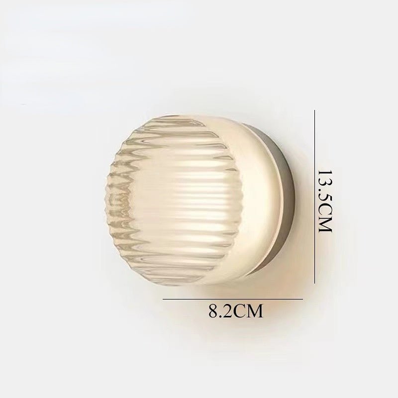 Modern Round LED Wall Lamp Indoor & Outdoor | Up Down Ambient Light | Acrylic Aluminum | Waterproof Compact Wall Sconce
