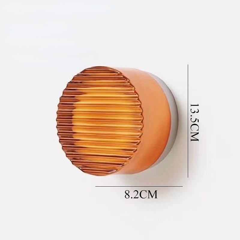 Modern Round LED Wall Lamp Indoor & Outdoor | Up Down Ambient Light | Acrylic Aluminum | Waterproof Compact Wall Sconce