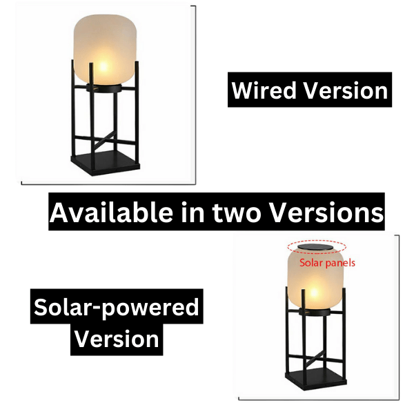 Solar Outdoor Floor Lamp Lantern | Stainless Steel Garden Light | IP65 Waterproof LED | Automatic Dusk-to-Dawn Lighting
