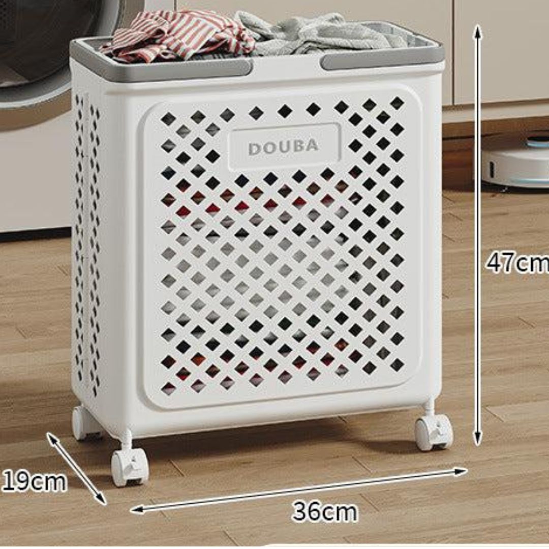 LaundroFlex | Foldable Laundry Basket with Wheels, Space-Saving & Mobile