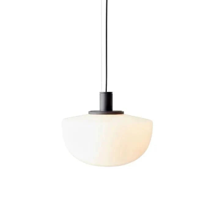 Modern Globe Glass Pendant Lamp Minimalist Design | E27 Ceiling Light Fixture | Metal Frame | Adjustable Hanging | 22–35cm