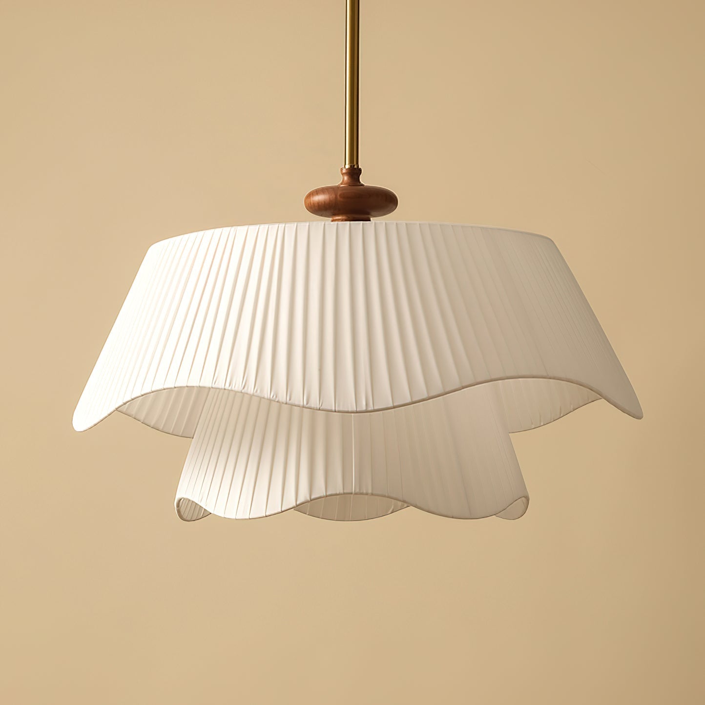 Bellevue Pendant Lamp | Metal, Glass & Wood Ceiling Light | E26/E27 LED or Edison Bulb | Adjustable Modern Hanging Fixture