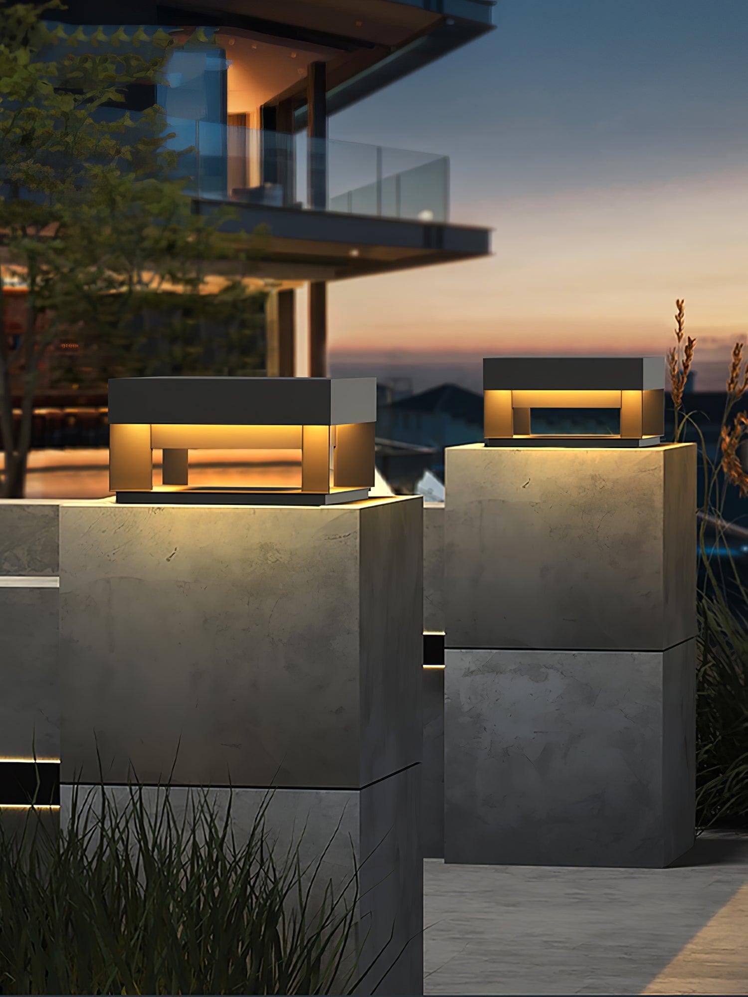 Black Box Outdoor Lantern Post