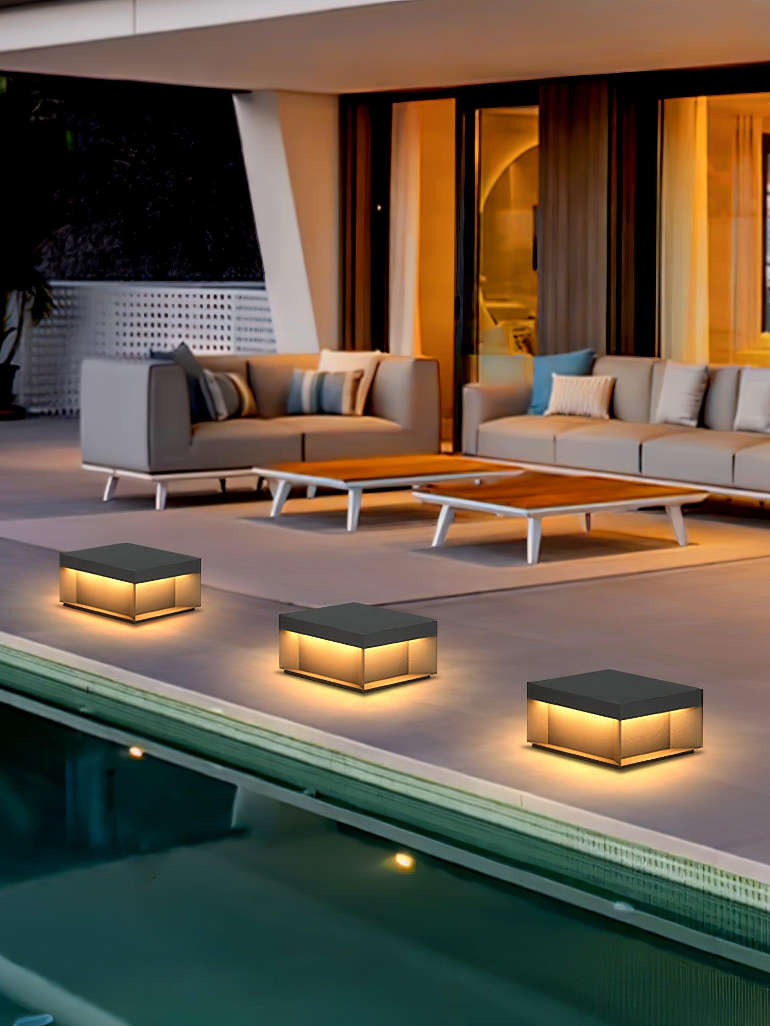 Black Box Outdoor Lantern Post